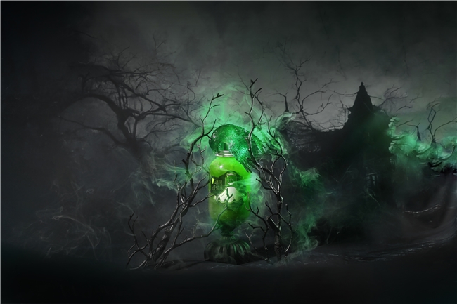 喜茶「超级植物茶」系列上新暗黑纤体瓶，万圣节限定激发另类喜悦