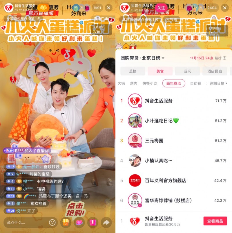 好利来X小火人IP联名蛋糕抖音团购7天销售超600万元,解锁IP营销新路径